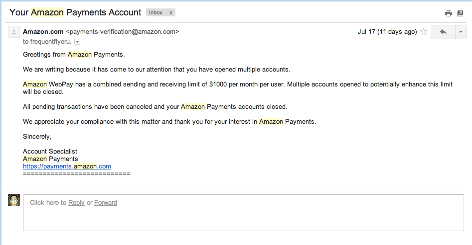 my amazon payments account
